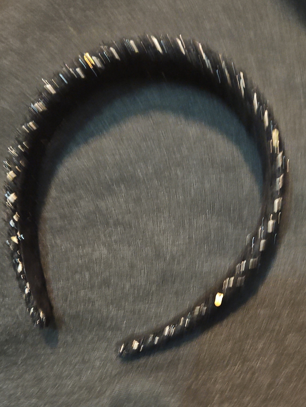 Black Crystal Embellished Headband - Women Accessories